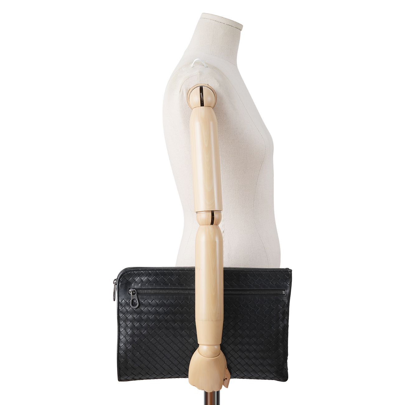 BOTTEGA VENETA(USED)보테가베네타 인트레치아토 클러치 블랙